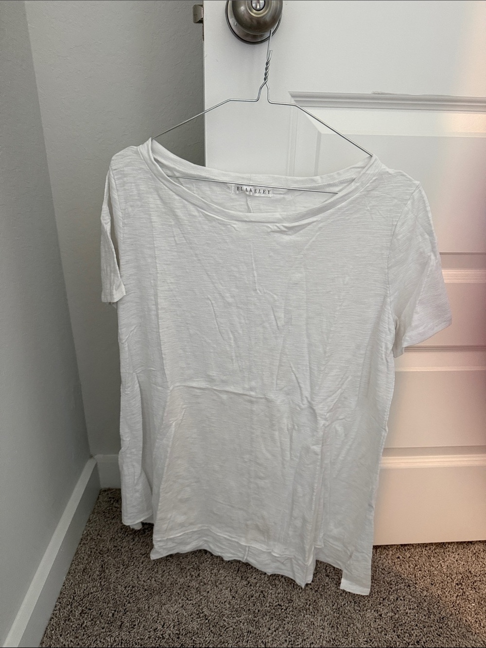 BLANKNYC White Short Sleeve Slub Crew Tee